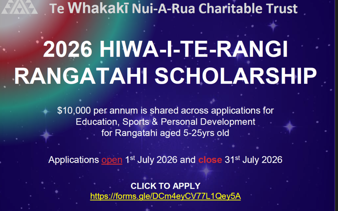 Hiwa-i-te-rangi Rangatahi Scholarship Program